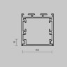 Рассеиватель для профиля 35×35 (Чёрный, 3 м), MAYTONI ALM-35-B-DF-3M 642041